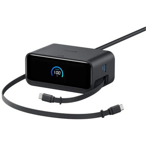 電源タップANKERNanoChargingStation(7-in-1 100W 巻取USB-C) ブラック 1個 取り寄せ商品