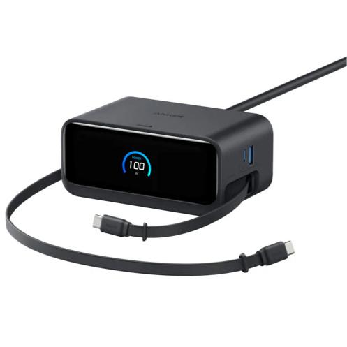アンカー・ジャパン A91C8N11 Anker Nano Charging Station (7-in-1 100W 巻取り式 USB-C ケーブル) USB…